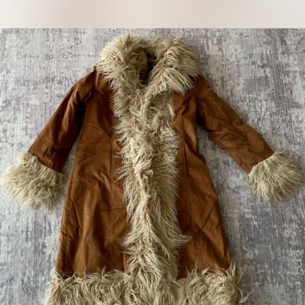 Superdry Women's Khaki Fur coat